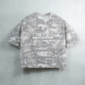 Unisex Heavyweight Cropped Camouflage Tree Print T-Shirt (270GSM)